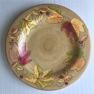 Set Of 2 Laurie Gates “Fall Leaves” Dinner Plates 11”